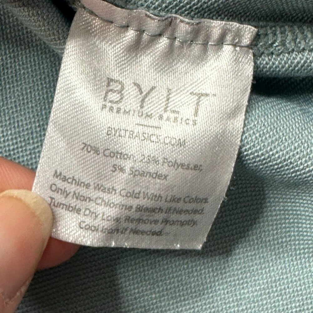 BYLT Shirt Men XL Blue Short Sleeve Crew Neck Performance Drop Cut Curved Hem 62 - Picture 8 of 15